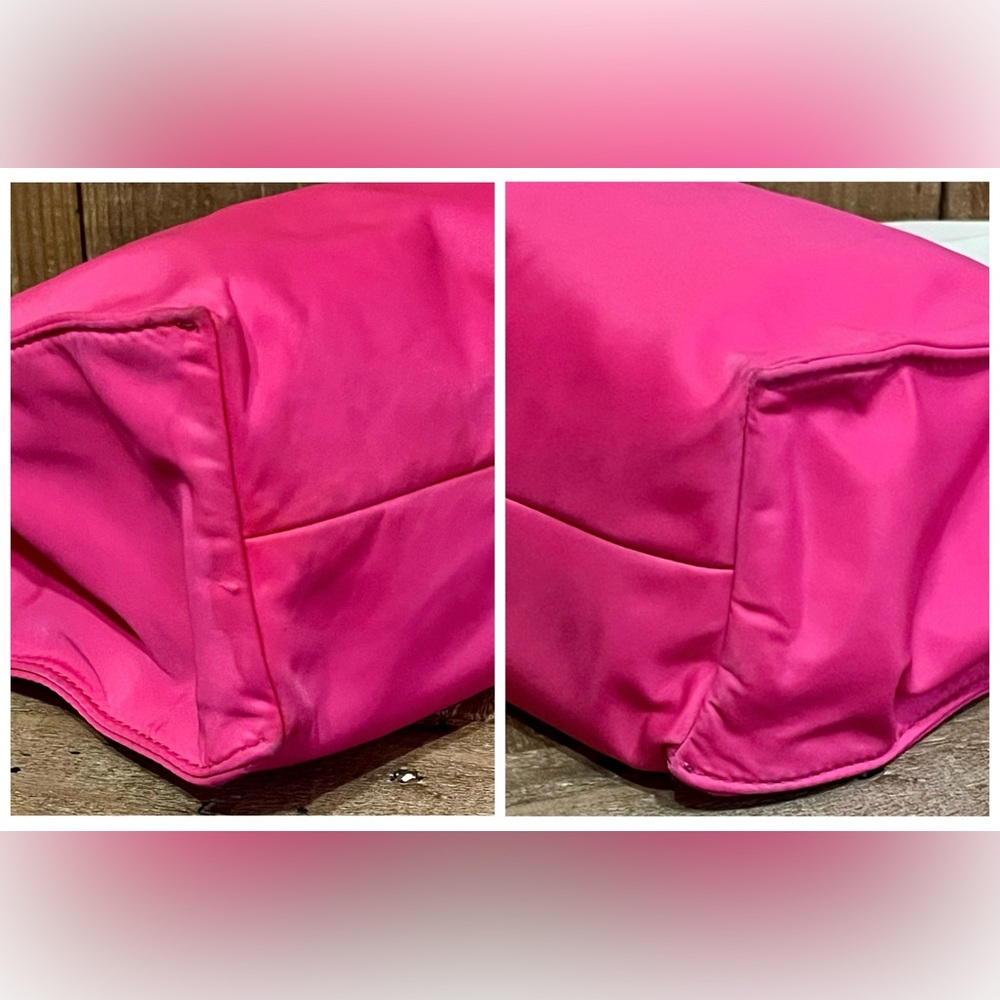 Kate Spade. Set of 2: White Leather Hayes Tote and Pink Nylon Elise Tote. - Picture 15 of 16
